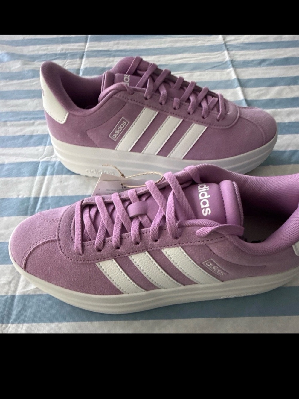 Adidas VL Court Bold Platform Shoes Purple - US 6.5W / 5.5M (EU 38)